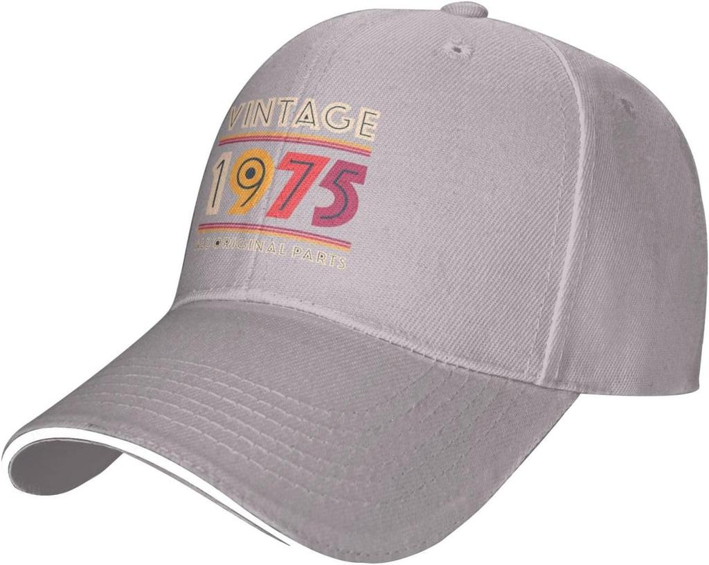 Vintage 1975 Snapback Cap Casual Casquette Adjustable Baseballcaps Men Sports Cap