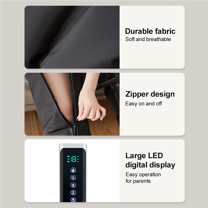Foot Air Pressure Leg Massager 3-in-1 Modes 360° Full Leg Massage Boots Leg and Foot Air Wave Massager LED Display Controller