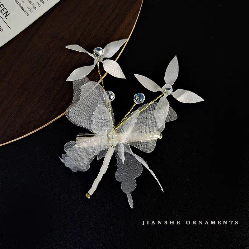 Та же бабочка заколка, супер-фея Мори челка зажим, боковой зажим заколка для волос головной убор.