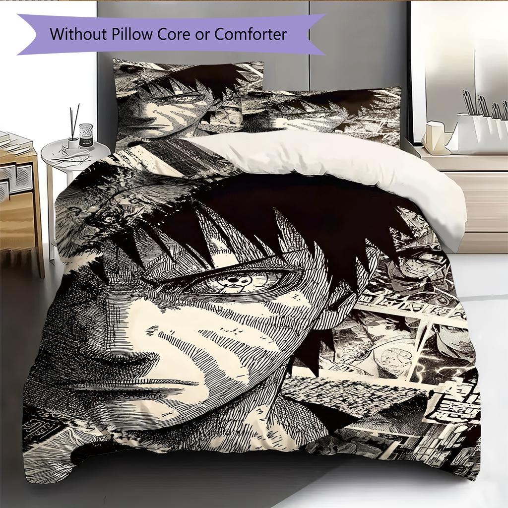 Cartoon Pattern Bedding Quilt Set Quilt Cover Pillowcase Home Decoration Birthday Gift (1 * duvet cover + 2 * pillowcase, without core)