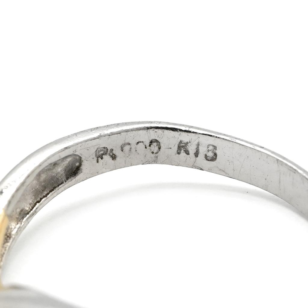 NON BRAND - Diamond combination colorRing ring Pt900/18K Yellow Gold #9(JP Size) Array