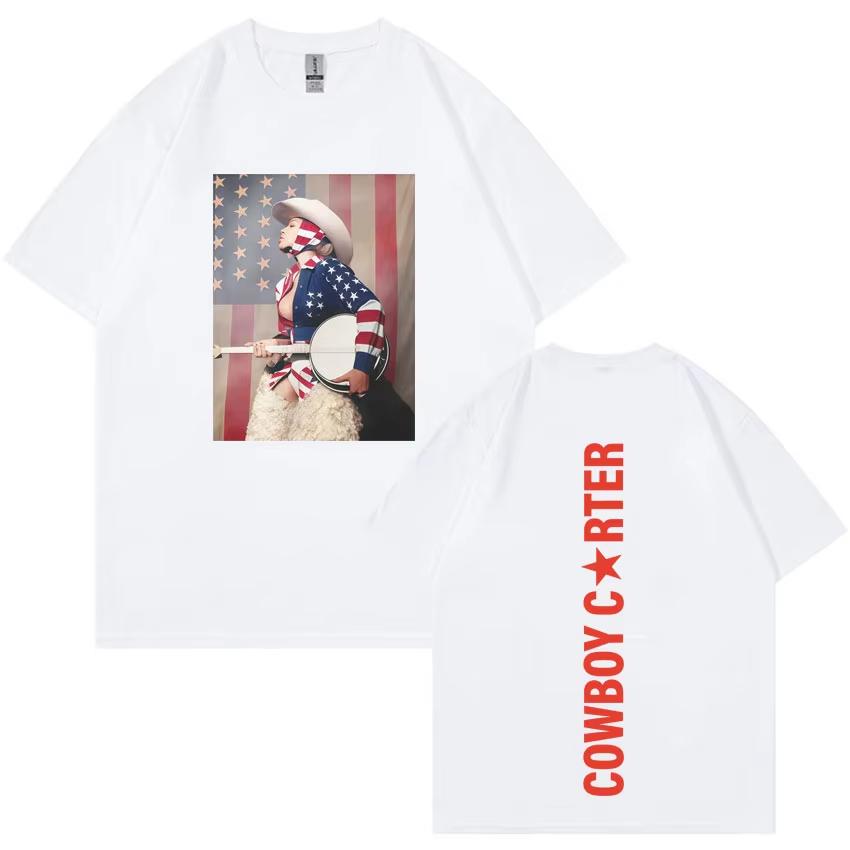 2026 Beyonce Cowboy Carter Trendy Tour Print Unisexs High Quality Aesthetic Summer Casual Tee Shirts Unisex Fans Gift