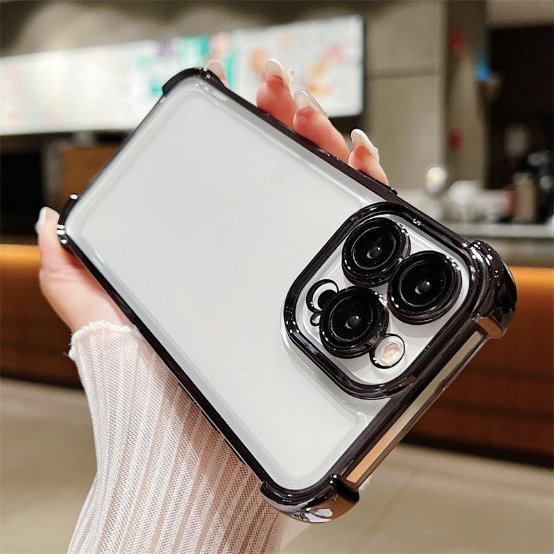 Покрытие Прозрачный Ударопрочный Чехол для Объектива Камеры Полный Защитный Корпус Чехол Для Мобильного Телефона Для Xiaomi Poco Redmi Redmi Note 14 чёрный