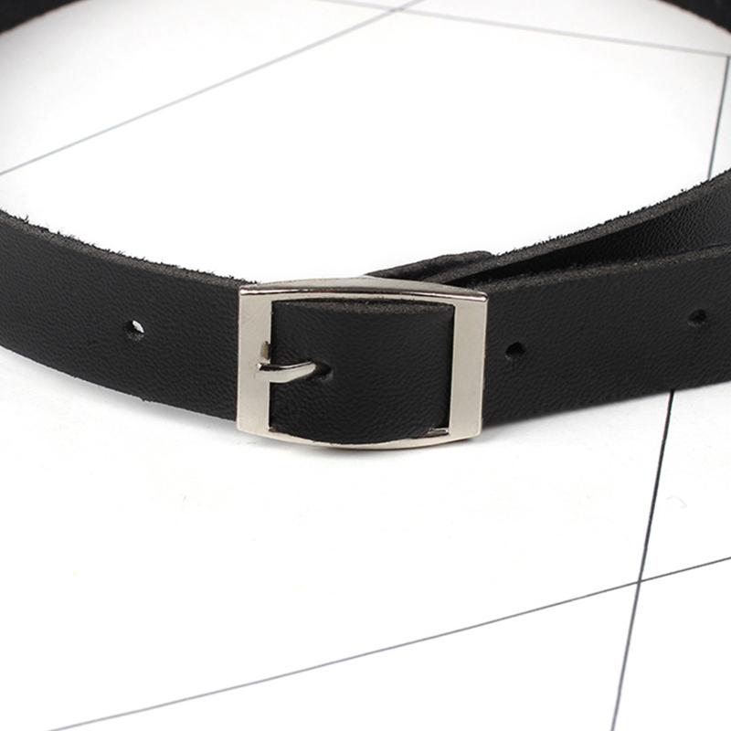 Punk Choker Collar Necklace Pu Leather Goth Rivets Choker Necklace Pendientes Party Club Sexy Gothic Femme Jewelry