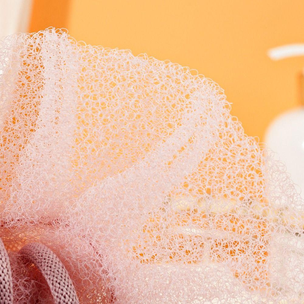 Reusable Back Exfoliating Scrubber 2in1 Bubble Bath Balls Scrubbing Back Strap  Household Use