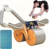 With Roller Set and Digital Timer, Non-slip Foam Handle, Automatic Rebound, Sweat-proof Elbow Pads, Durable Exercise Wheel, Suitable for