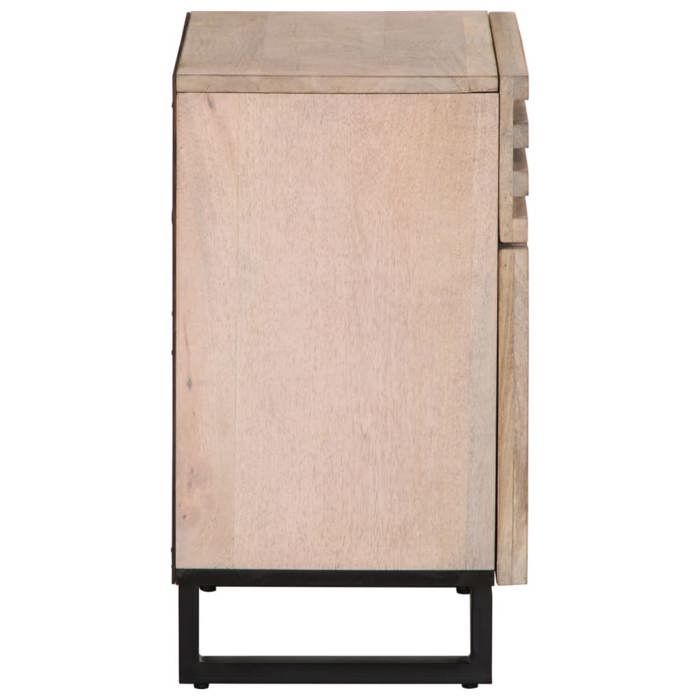 VidaXL Table de chevet blanc 50x34x60 cm bois de manguier massif, armoire de chevet, armoire de lit, table d'appoint pour 377479