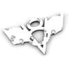 PTDecals 2 Pcs Silver Metal US Flag F1 Racing V8 Symbol Emblem Sticker Badge Vehicle Auto Car Trunk Tailgate Boot Bumper Decocation Decal