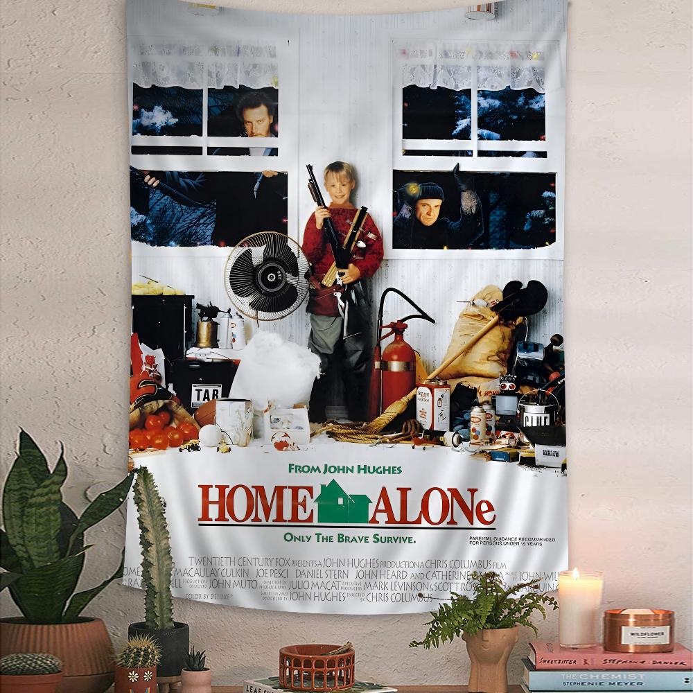 Classic Mocie Home Alone Tapestry Art Printing Japanese Wall Tapestry Anime Wall Hanging Home Decor