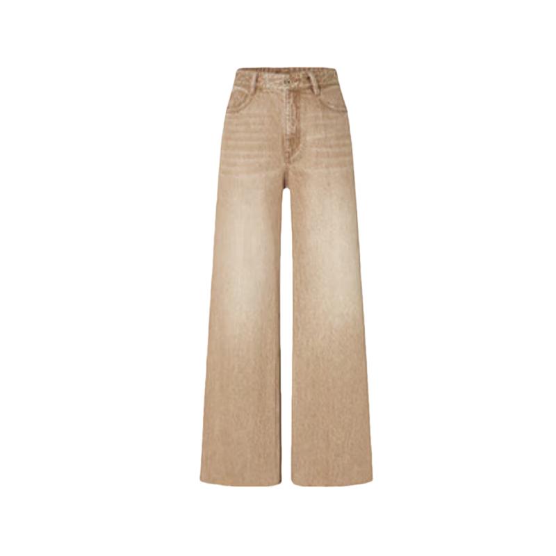 

Женские джинсы прямого кроя с высокой посадкой из турецкого хлопка с необработанным краем M 27