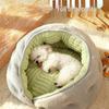 2025 Winter Cozy Semi-Enclosed Dog Bed for Medium and Small Pets
