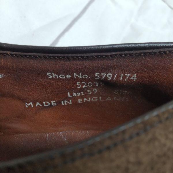 Footprints Goodyear Welt Suede Leather Plain Toe Shoes 70s-80s England Vintage Size 7.5 26.0 Brown(USED)