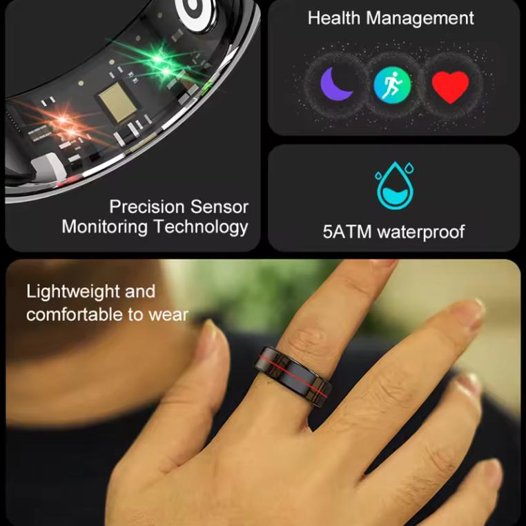 2026 R04 Smart Ring Men Women Health Sleep Monitor 5ATM Waterproof Smartring Multi-sport Mode Camera Control