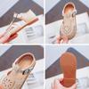 Girls' Sandals Summer Student Hollow Princess Shoes Children Closed Toe Roman Leather Shoes