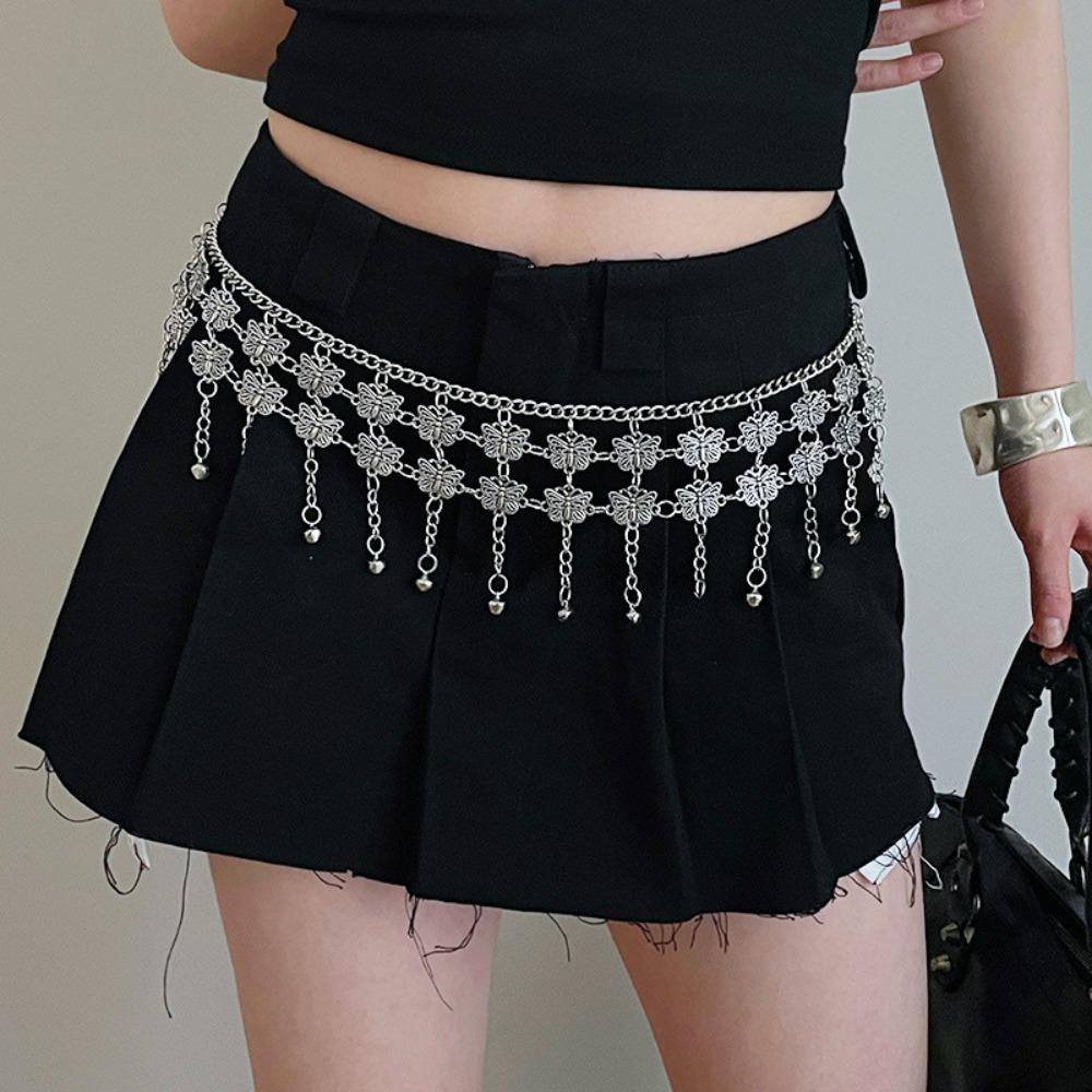 

Винтажный пояс в богемном стиле с колокольчиком, этнический пояс, металлическая поясная цепочка, аксессуары для платья серебряный