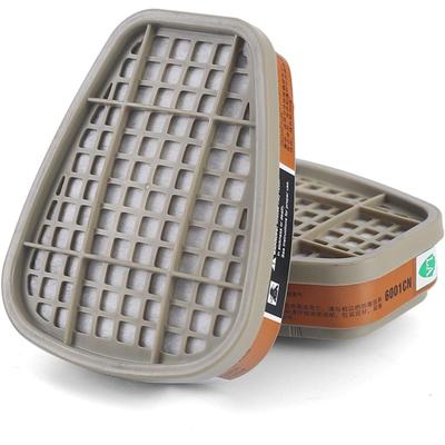 Cartouches filtrantes 6001 pour respirateur, anti-poussière, vapeurs organiques, pollen et produits chimiques, compatibles avec les respirateurs 6200, 6800, 7502 et FF402 (Paquet de 2)
