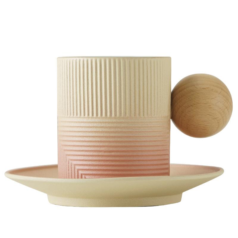 Light Luxury Ceramic Coffee Cup And Saucer Set High Value Cup Household Ceramic Cup Creative Office Water Cup