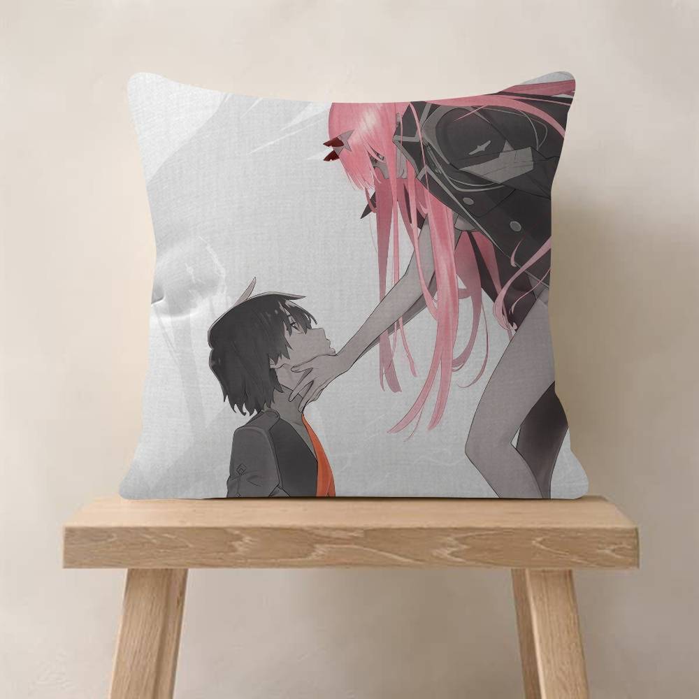 Anime DDarling In The Franxx Cushion Cover Car Throw Pillow Case For Sofa Car Christmas Gift