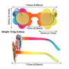 Favors Kids Sunglasses Flower Shaped Sunglasses for Toddler Girls Boys Round Flower Sunglasses