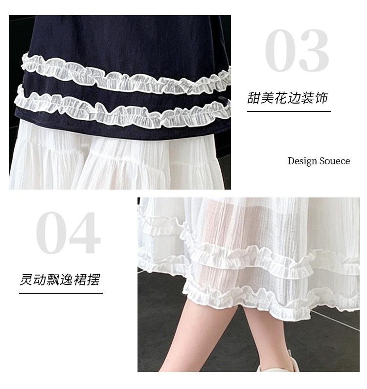 Girls' Lace Patchwork Sleeveless Dress