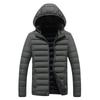 Rib Clothing Cotton Jacket Men's New Winter Solid Color Removable Hat Casual Trend Thickened Top Jacket Men