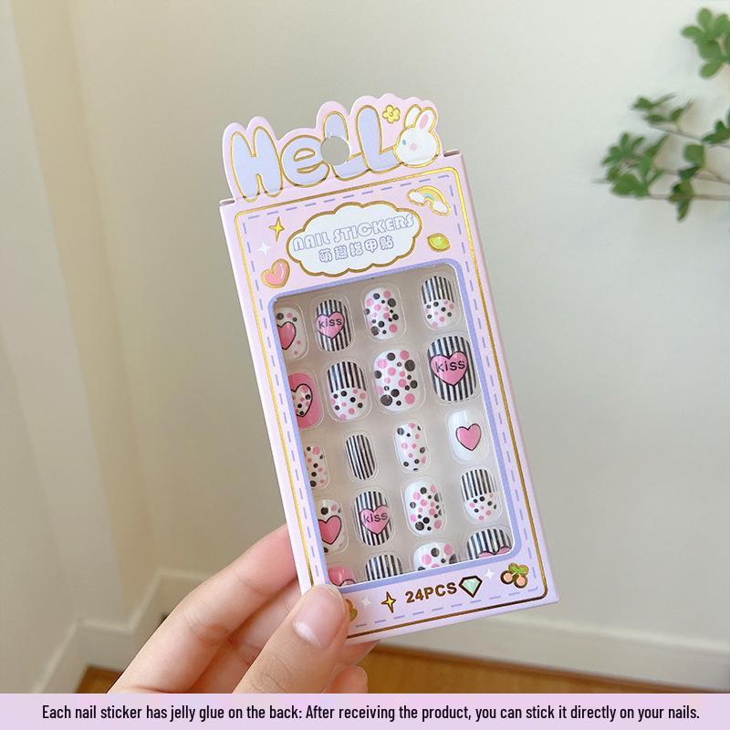 

2025 Children s Princess Nail Stickers: Cute Self-Adhesive Cartoon Art for Little Girls