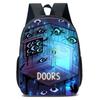 Doors Letter Roblox Anime Cartoon Lightweight Bag Children Backpack School