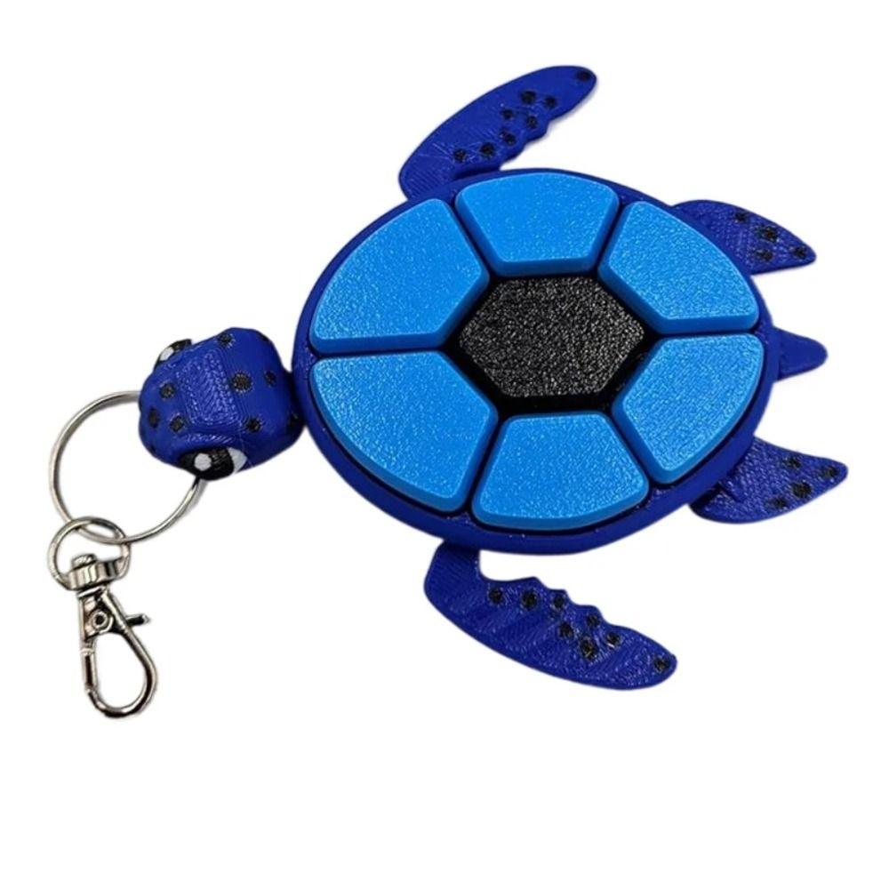 Mechanical Key Turtle Fidget Clickers Keychain Clickers Sensory Key Ring Toy  Kids Gifts