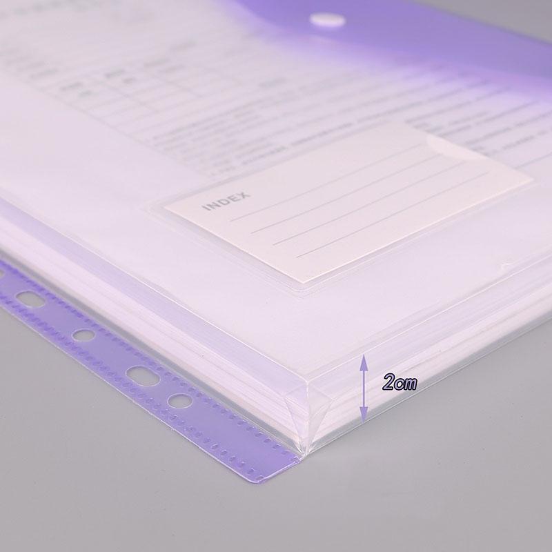 A4 Exam File Folder for Students - 11-Pocket Vertical Document Holder, Snap Closure Plastic Organizer with 3 Color Options