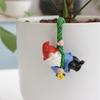 3PCS Flower Pots Ornaments Cartoon Gnome Resin Figurines Decoration Gift Flower Pots Decors for Home School Office