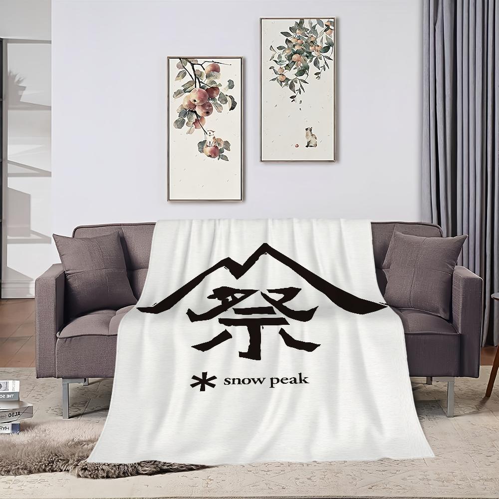 Fashion Outdoor S-Snow P-Peak Blanket Blanket for Couch Sofa Travel Home Picni Flannel Blanket birthday gift Warm Comfortable