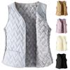 Women's Winter Fashion Casual Sleeveless Vest Outerwear Warm Cotton-Padded Lightweight Coat