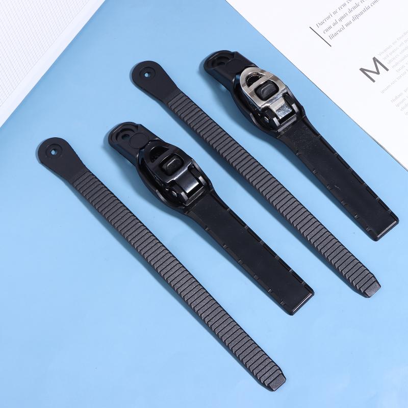 1Pc Adjustable Ski Strap With Fixing Buckle And Screws Binding Attachment With Ratchet Tongue Ladder To Secure Shoelaces