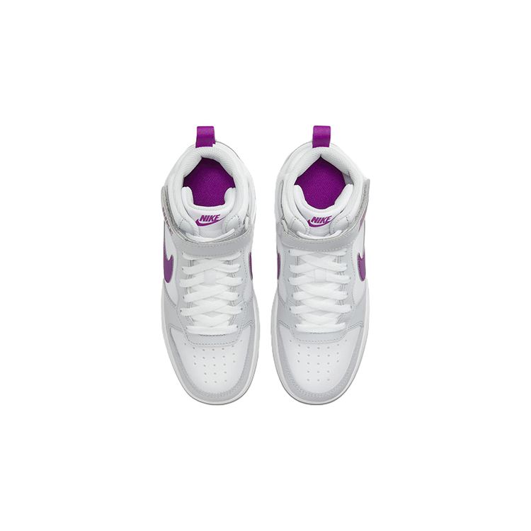 Nike Court Borough Mid 2 GS Pure Platinum Vivid Purple Kinder Sneaker Grau Weiß Mint-Schaum CD7782-009
