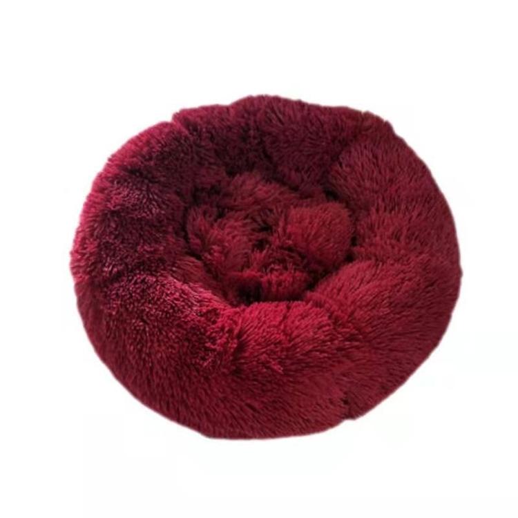 Rotondo Peluche Letto per Cani Casa Tappetino per Cani Inverno Caldo Dormire Gatti Nido Morbido Lungo Peluche Cesto per Cani Cuscino per Animali Domestici Forniture per Animali Domestici Portatili