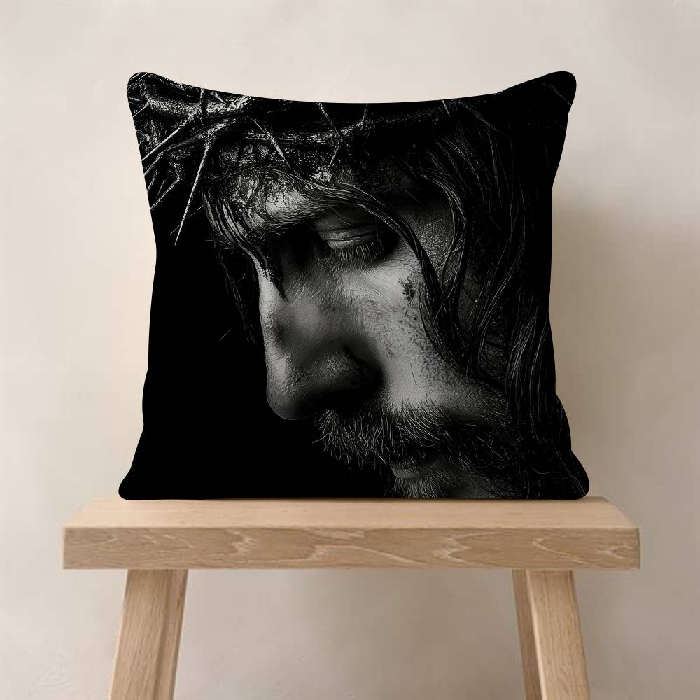Son Of God Jesus Cross Holy Light Pillowcase Toon Gift Cushion Cover Bedroom Home Sofa Chair Seat Decor Pillow Case