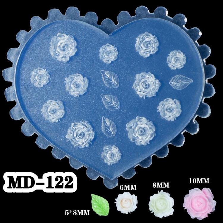Silicone Flower Nail Art Mold Embossed Jewelry Mould Handmade Crafts Making Mold