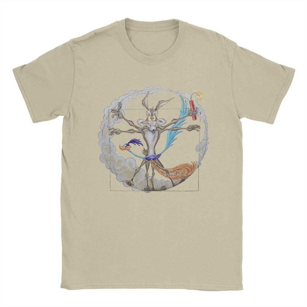 Wile e Coyote T Shirt Men Cotton Novelty T-Shirts Round Neck Tees Short Sleeve Tops Big Size