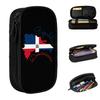 Creative Dominican Republic Flag Pencil Case Pencilcases Pen Holder for Student Bags Students School Gift Stationery