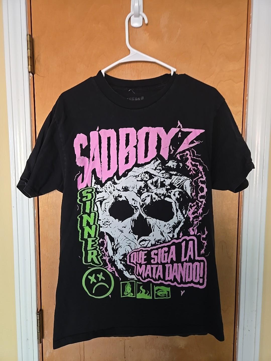 Sad Boys By Junior H Skull Shirt Medium Double Sided Boyz Emo Rap Grunge Unisex T-Shirt S