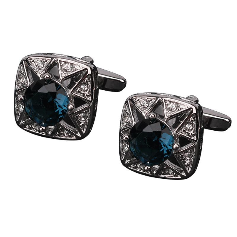 Čtyřdílná dárková sada: Manžetové knoflíčky a spona na kravatu Zlatá Stříbrná Manžetové knoflíčky Knoflíčky do rukávů Spona na kravatu Francouzská košile