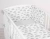 Double-sided 2-piece cotton children's bedding set - gray/gray clouds