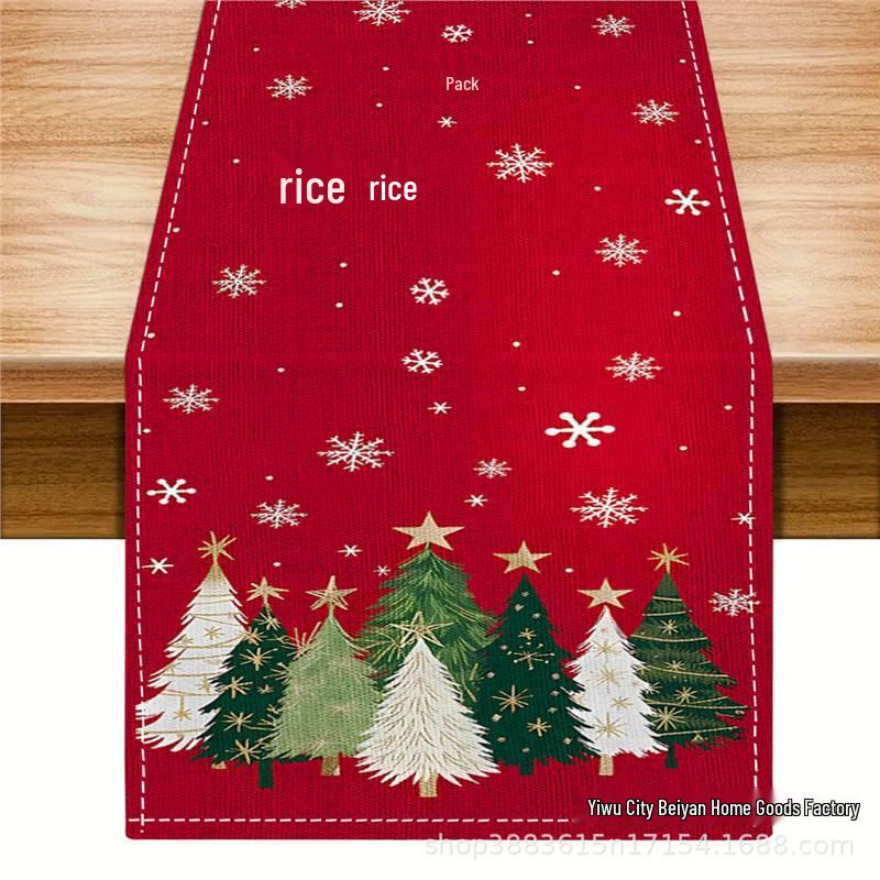 Cross-border Christmas Snowman & Santa Table Runner and Placemat