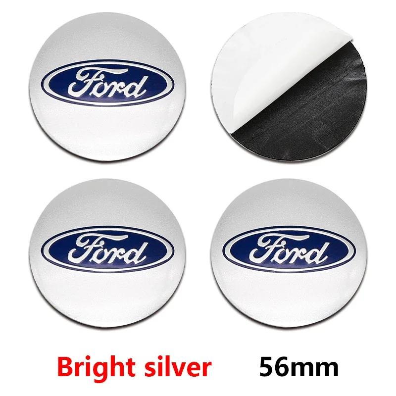 Car Sticker Ford New 2025 Hot 4Pcs 56mm Car Wheel Center Hub Cap Badge Logo Sticker For Ford Mondeo Focus Fusion Escape Kuga MK2