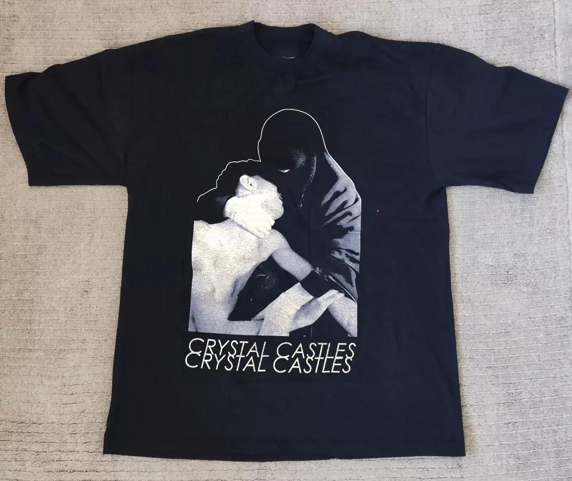 

Crystal Castles Группа Подарок для Любителя Музыки Футболка Репринт Футболка Новая Футболка с Коротким Рукавом Мужская Женская Летняя XL