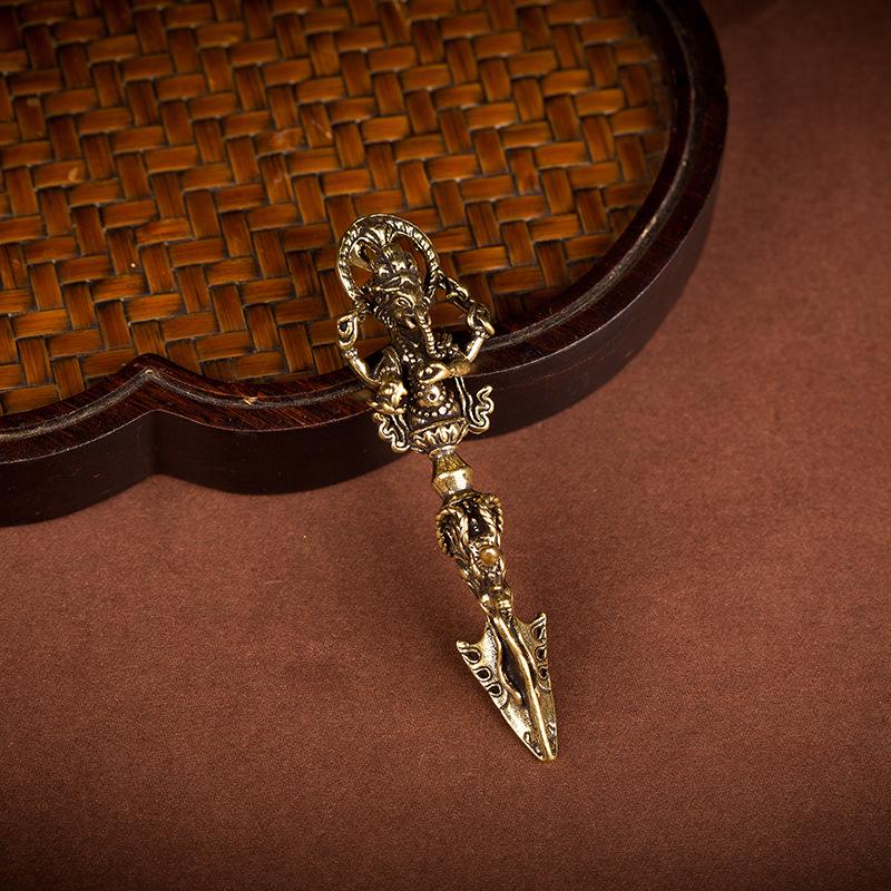 Messing Vajra Stößel Schlüsselanhänger und Auto Anhänger Ornamente