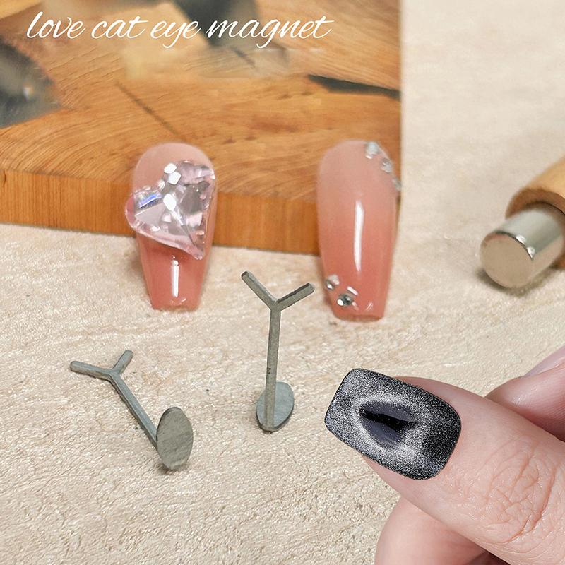 1Pcs/3pcs Cat Eye Nail Magnet Set With Strong Magnet Column For Creating Love Heart Shapes On Nails Nail Art Accessories Tools