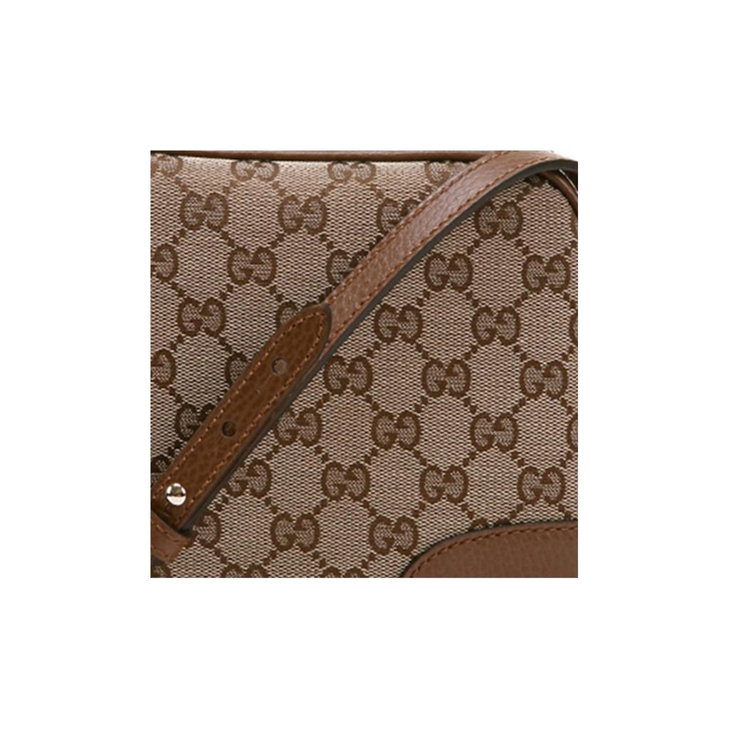 Gucci GG Supreme Canvas Brown Leather Mini Crossbody Camera Bag For Unisex Daily Use