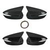1 paar zijspiegelkappen in ossenhoornstijl met zwarte carbonlook voor Mazda CX-5 2015 2016, CX-4 en CX-3 2016 2017 2018