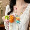 Seaside Starfish & Shell Summer Necklace: Elegant Beach Vacation Jewelry